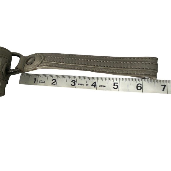 ELLIOTT LUCCA Leather Gray Woven Envelope Rectangle Flip Handbag Clutch Purse - Picture 6 of 10